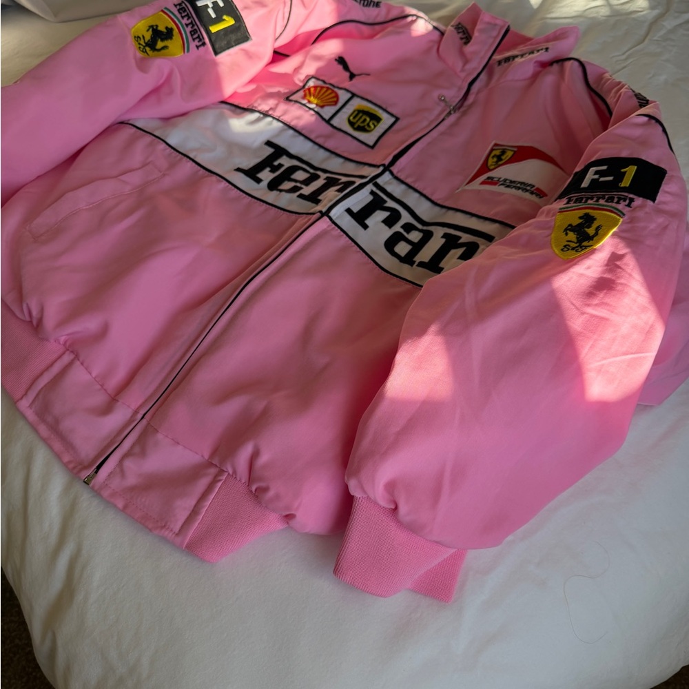 F1 Ferrari Pink Racing Shell Jacket - Picture 4 of 5